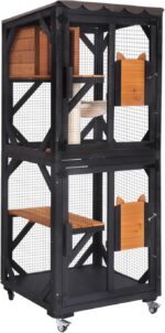 Aivituvin Outdoor Catio Cat Enclosure on Wheels