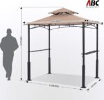 ABCCANOPY 8x5 Grill Gazebo with LED Light, Khaki - Image 2