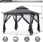 ABCCANOPY 10x10 Patio Gazebo with Mosquito Netting - Image 2