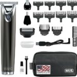 WAHL USA Stainless Steel Lithium Ion 2.0+ Slate Beard Trimmer for Men – Electric Shaver, Nose Ear Trimmer, Rechargeable All in One Men’s Grooming Kit – Model 9864