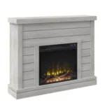 Alaya Wall Mounted Electric Fireplace, Sand Finish